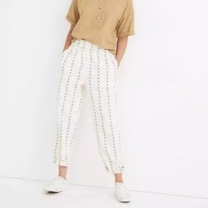 Madewell Jacquard Tapered Huston Pull-On Crop Pants